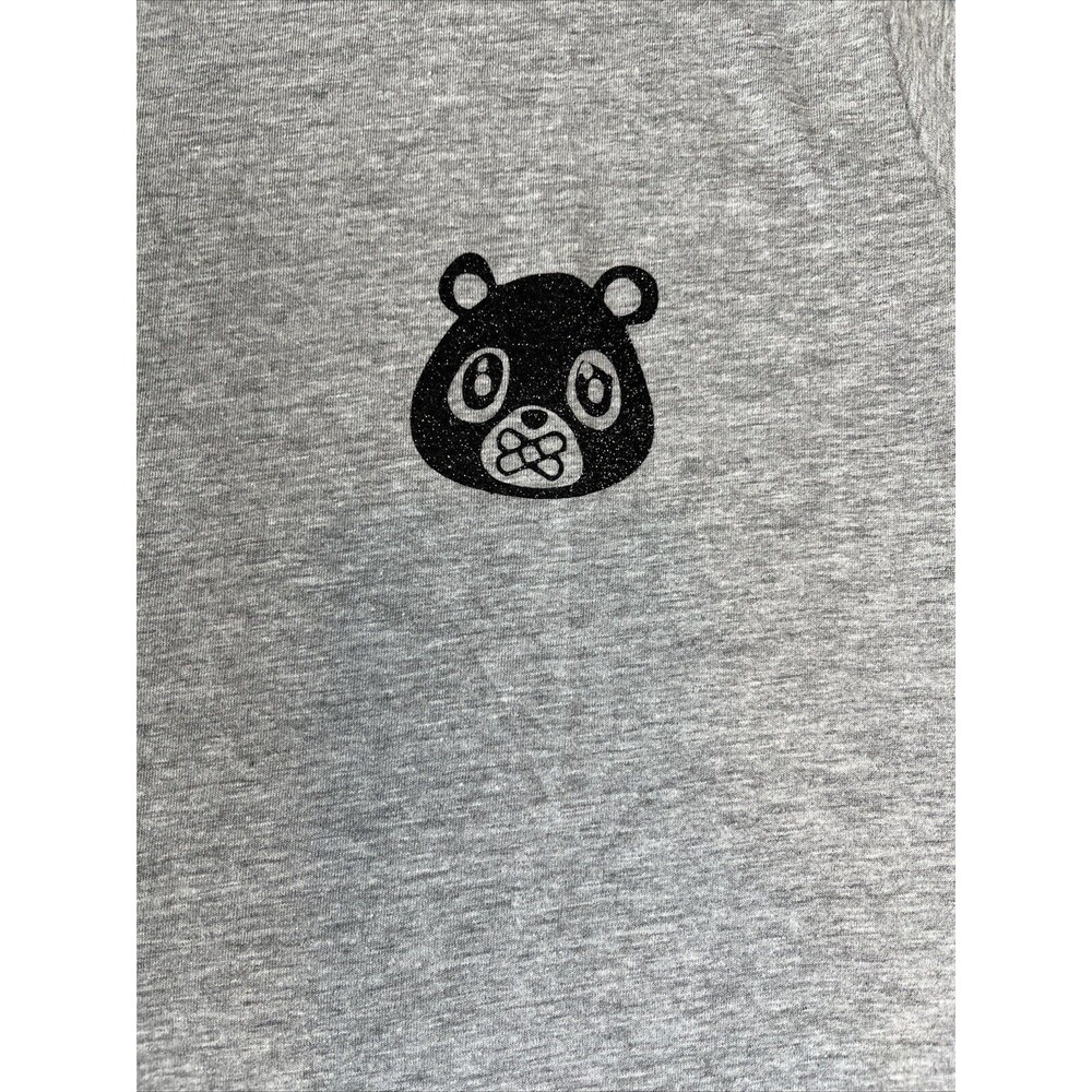 OWNYC Teddy Bear Rhinestone Shirt Men’s Size Medium Streetwear NYC Grey - Picture 2 of 6